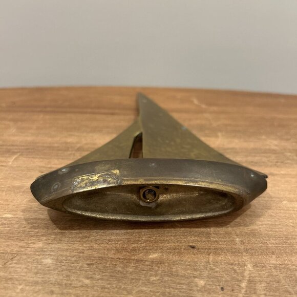 Brass Sailboat Decor Paperweight Mid Century Modern Vintage Brass Boat - Picture 4 of 4